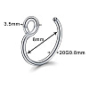 316 Surgical Stainless Steel Clip on Nose Rings WGA7223-03-5