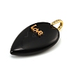 Natural Obsidian Pendants G-G470-03G-01-2