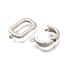 Rectangle Brass Fold Over Clasps KK-S508-26P-2