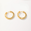 Elegant Stainless Steel Clear Cubic Zirconia Hoop Earrings OV8989-3