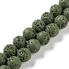 Synthetic Lava Rock Dyed Beads Strands G-H311-08B-03-1