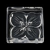 4-Petal Flower Silicone Clear Stamps with Acrylic Blocks DIY-G121-07B-3