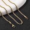 304 Stainless Steel Rope Chain Necklaces NJEW-L167-06B-G-3