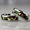 201 Stainless Steel Epoxy Resin Finger Rings WG28C55-01-2