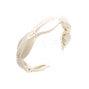 Imitation Pearls Decor Pleated Cloth Headbands PW-WG65BD3-01-1