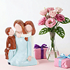 Mother & Daughter & Son Resin Sculpture Display Decorations DJEW-WH0053-82B-4