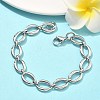 304 Stainless Steel Link Chain Bracelets for Women BJEW-B169-04A-P-2