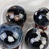 Natural Black Cherry Blossom Agate Crystal Ball PW-WG77102-01-3