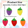 10Pcs 5 Colors Polyester Cleaning Cloths AJEW-GF0011-61-2