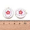 Printed Alloy Enamel Pendants ENAM-N072-03KCG-01-3