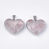 Natural Rose Quartz Pendants STAS-T043-01A-1