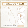 1Pc Round White Plastic Pearl & Alloy Link Chain Necklaces for Women NJEW-LP0007-36-2