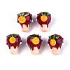 Handmade Lampwork Bumpy Beads LAMP-T022-06D-1