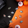 50Pcs 5 Colors Synthetic Luminous Stone Pendants PALLOY-PH0001-97-5