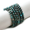 Synthetic Silver Line Turquoise Beads Strands G-L617-D03-4mm-2