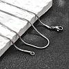 Non-Tarnish 304 Stainless Steel Snake Chain Necklaces NJEW-E122-32B-4