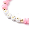 Handmade Polymer Clay Beads Stretch Bracelets BJEW-JB06433-6