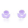 Resin Imitation Pearl Bead Caps RESI-N036-01A-04-3