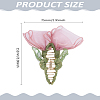 1Pc Zinc Alloy and Polyester Claw Hair Clips PHAR-LP0004-18B-2