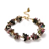 Natural Tourmaline Chip Beaded Bracelets for Women BJEW-F478-01E-1