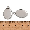 304 Stainless Steel Pendant Cabochon Settings STAS-NH0002-01B-P-3