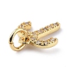 Brass Micro Pave Cubic Zirconia Charms ZIRC-F131-16G-10-3