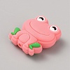 Frog Food Grade Eco-Friendly Silicone Focal Beads LS-SIL-WH0006-29C-2
