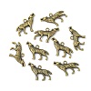 Tibetan Style Alloy Howling Wolf Pendants X-MLF1753Y-NF-3