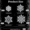 36Pcs Snowflake Plastic Pendant Decorations DIY-CP0013-33B-2