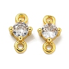 Rack Plating Brass Pave Clear Cubic Zirconia Links KKB-L215-047B-G-1