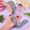 10 Yards Polyester Ribbon with Metallic Trimming OCOR-TAC0034-01-7