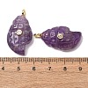 Natural Amethyst Carved Pendants G-H357-05G-06-2