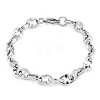 304 Stainless Steel Oval Link Chain Bracelets for Women Men BJEW-F488-48A-P-4