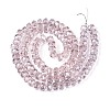 Electroplate Transparent Glass Beads Strands EGLA-N022-05B-C05-2
