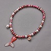 Plastic Imitation Pearl Stretch Bracelets and Necklace Jewelry Sets SJEW-JS01053-03-2
