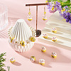 9Pcs Handmade Printed Porcelain Beads PORC-TADJ0001-01F-5