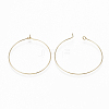 Brass Hoop Earrings Findings KK-S348-244-2