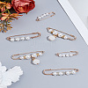 6Pcs 3 Styles Alloy Rhinestone Safety Brooches JEWB-LP0004-06-1