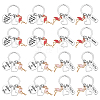 20Pcs 4 Styles Flamingo Shape & Word Alloy Enamel Pendants KEYC-PH01567-1