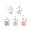 Alloy Acrylic Angel Pendants PALLOY-JF04138-1