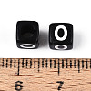 Initial Acrylic Horizontal Hole Beads X-OACR-ZX006-35O-3