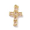 Rack Plating Brass Micro Pave Cubic Zirconia Pendants KK-A160-02G-3