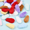 40Pcs 8 Colors Double Face Wool Fibre Cabochons FIND-SC0020-31-7