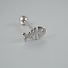 304 Stainless Steel Fish Bone Straight Barbell 15 Gauge Piercing Tongue Rings for Women Men FS-WG89F3B-01-2