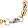 Round 304 Stainless Steel Byzantine Chain Bracelets for Men BJEW-B093-06GP-3
