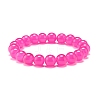 10MM Imitation Jade Glass Round Beads Stretch Bracelet for Women BJEW-JB07422-3