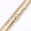 304 Stainless Steel Box Chain Necklaces NJEW-F226-05G-05-2
