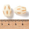 Schima Wood Carved European Beads WD-CBACBB7-01C-3