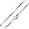 Non-Tarnish 304 Stainless Steel Trapezoid with Tassel Pendant Necklace with Box Chains for Women NJEW-B087-06P-3