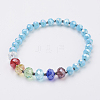 Glass Bead Stretch Bracelets BJEW-JB03586-2